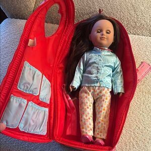 OG Doll with carrying case backpack 🎒 and Colorful Outfit